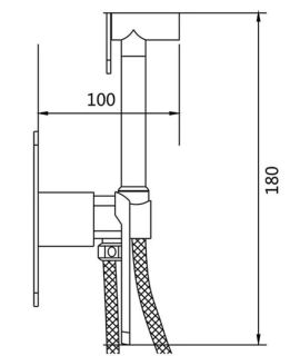 Гигиенический душ со смесителем Shevanik S8005F белый